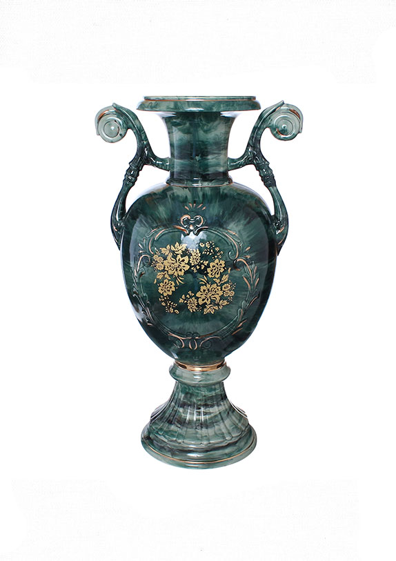 656 Напольная ваза Венера малахит-зеленый деколь от магазина "Альянс Декор"