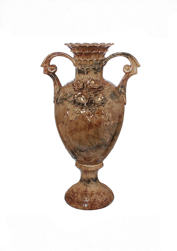 31934 Напольная ваза Каскад, малахит коричневый, лепка от магазина "Альянс Декор"