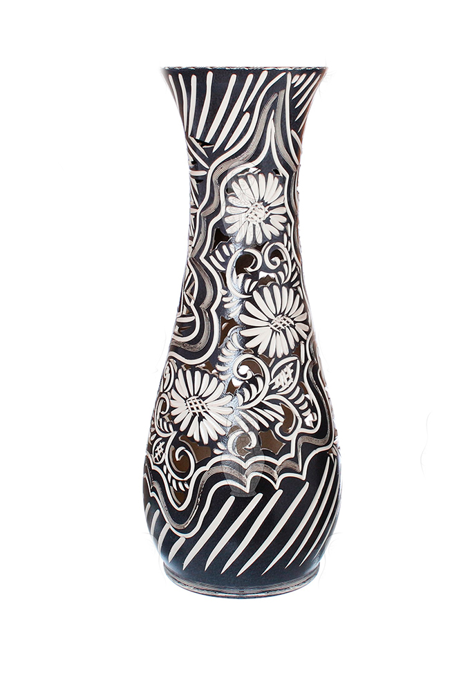 19170 Напольная ваза Осень,кружева,черная от магазина "Альянс Декор"