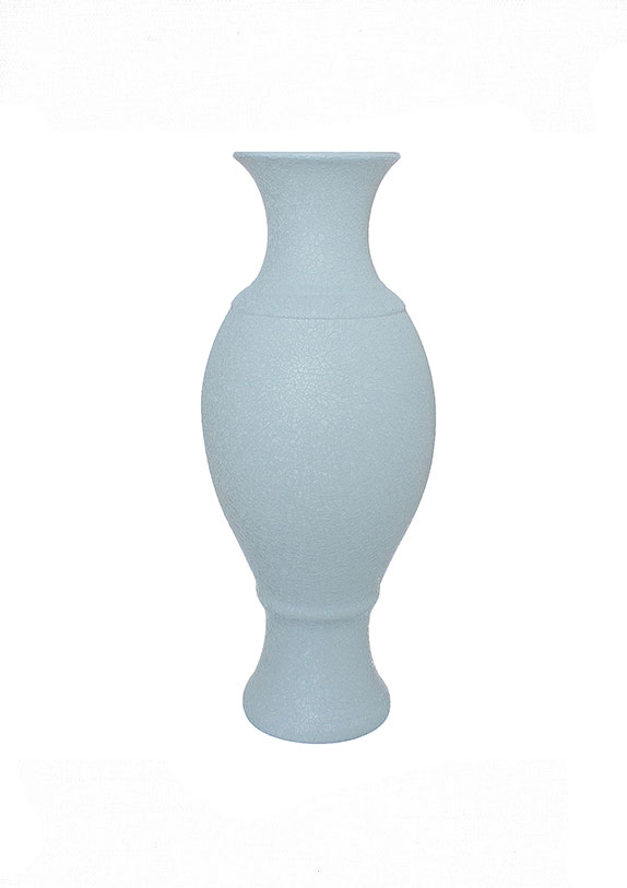 30735 Напольная ваза Юлия, кожа, серая от магазина "Альянс Декор"