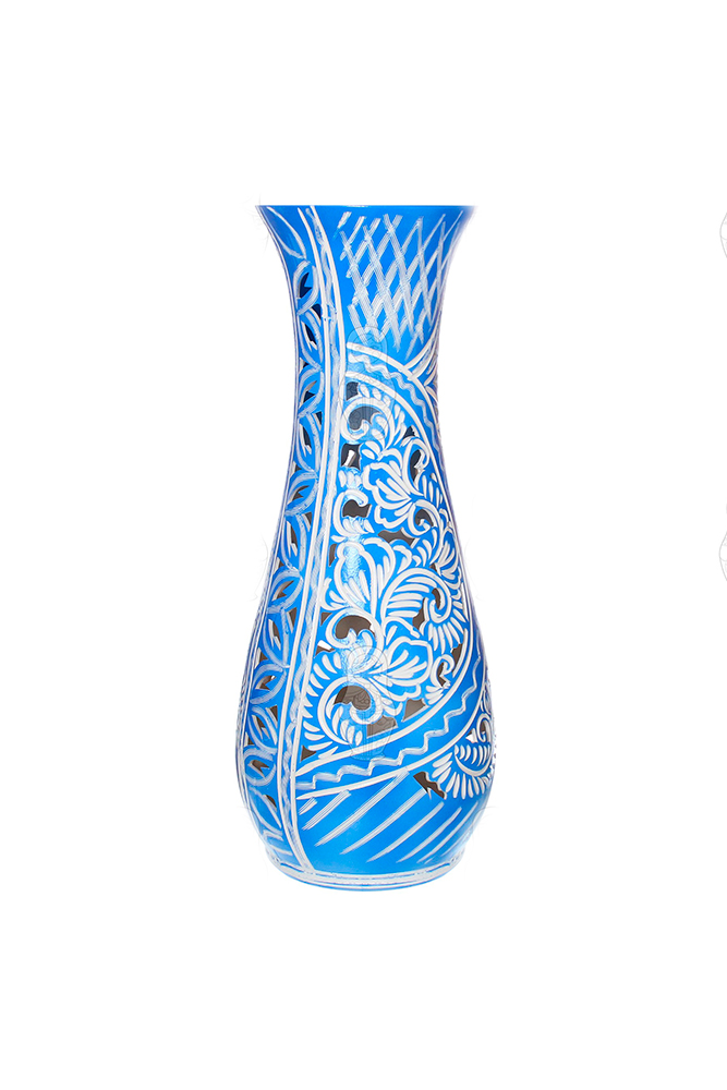 19172 Напольная ваза Осень,кружева,синяя от магазина "Альянс Декор"
