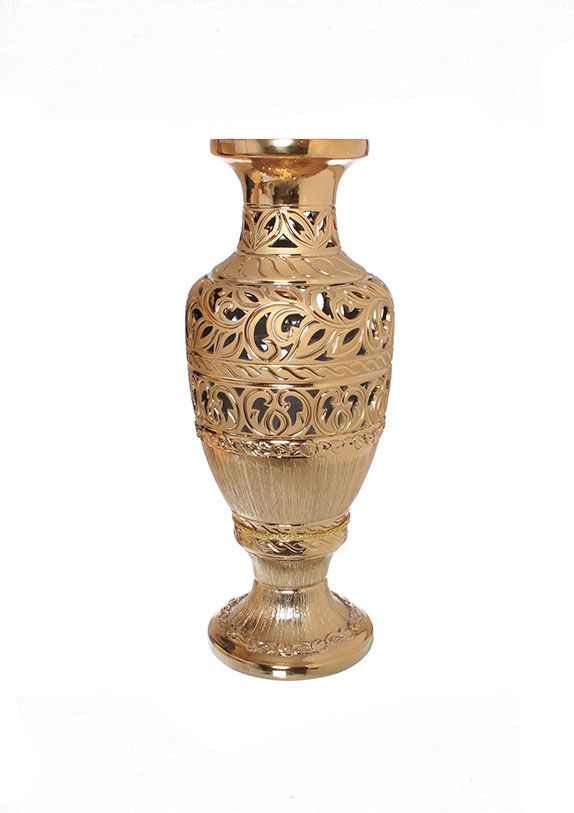26204 Напольная ваза Альфа, золото, резка  от магазина "Альянс Декор"