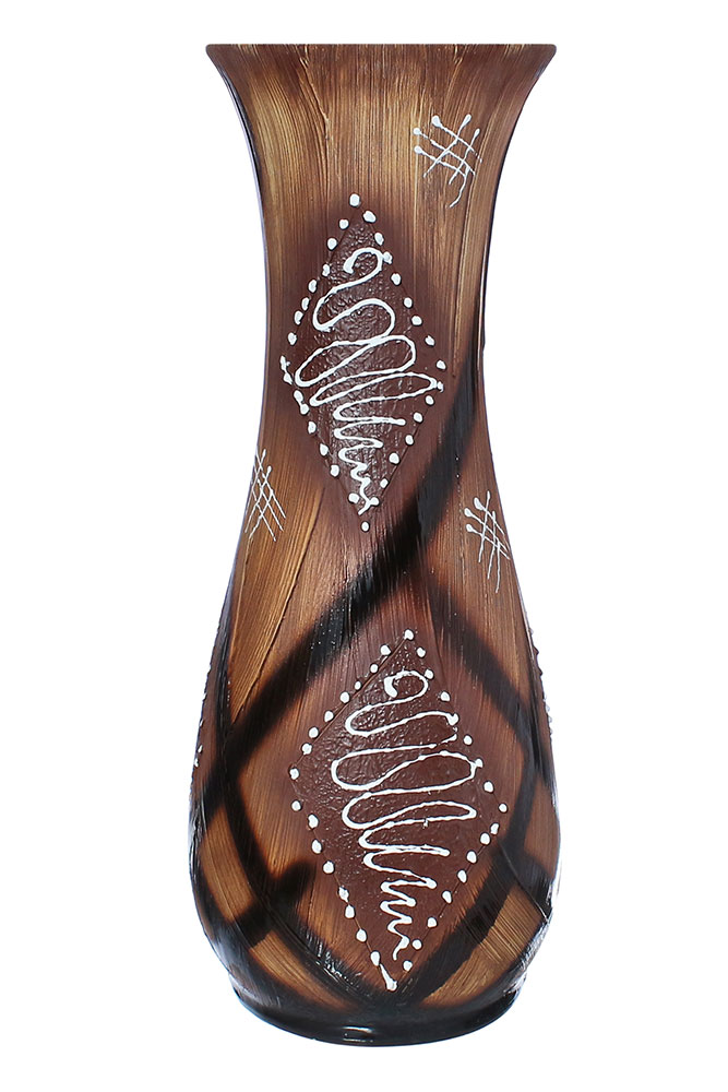 16581 Напольная ваза Осень, абстракция, коричневая, шамот  от магазина "Альянс Декор"