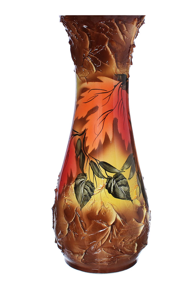 16577 Напольная ваза Осень, лист, цветной шамот от магазина "Альянс Декор"