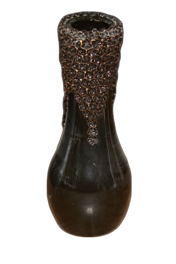 22218 Напольная ваза Пена №48, чёрная от магазина "Альянс Декор"