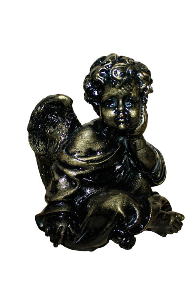 Ангел в платье сидячий малый(бронза) 150 мм
