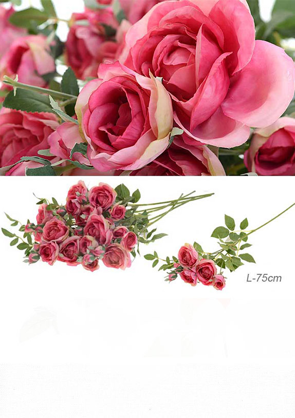 L20507/PK Цветок искусственный Роза кустовая от магазина "Альянс Декор"