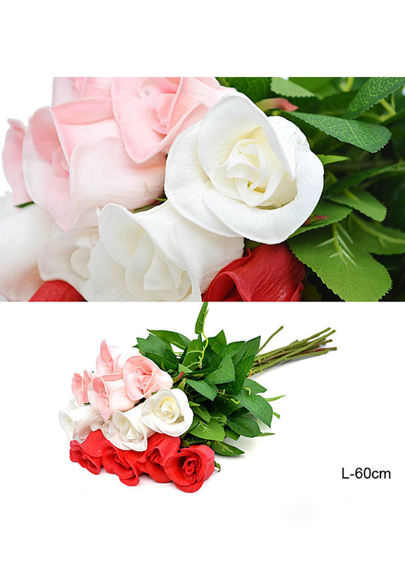 9 Цветок искусственный Роза 60 см от магазина "Альянс Декор"
