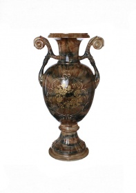 657 Напольная ваза Венера малахит-коричневый деколь от магазина "Альянс Декор"