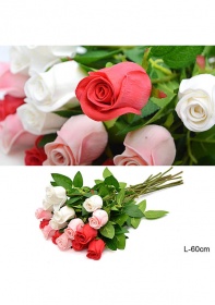 8 Цветок искусственный Роза 60 см от магазина "Альянс Декор"