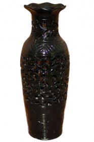 20265 Напольная ваза Марта,черная резка от магазина "Альянс Декор"