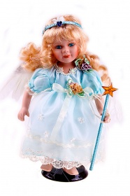 487389 Кукла коллекционная"Ангел в голубом" 32 см